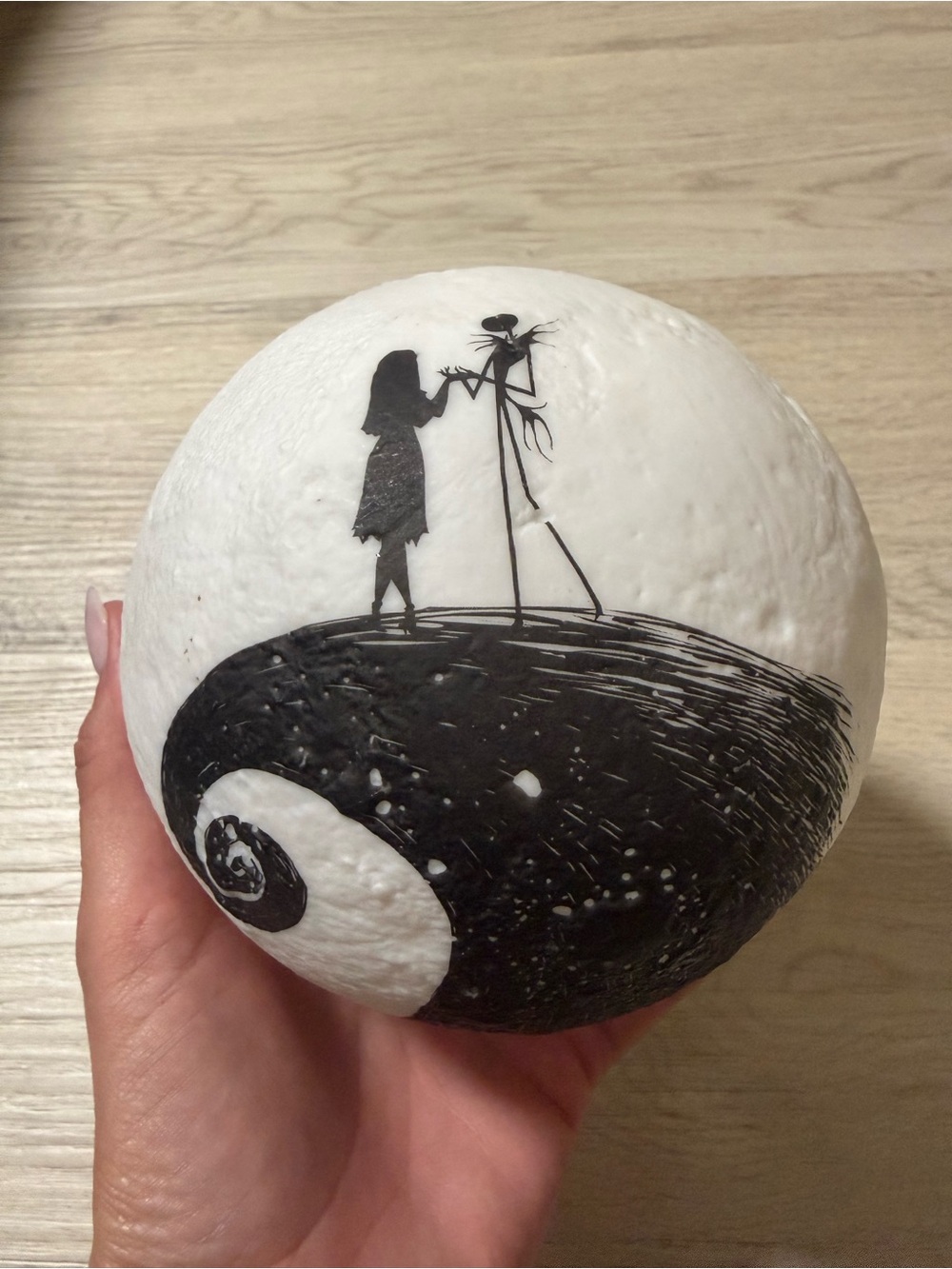 Jack Skellington Sally Zero Room Light Nightmare Before Xmas Round Globe Disney